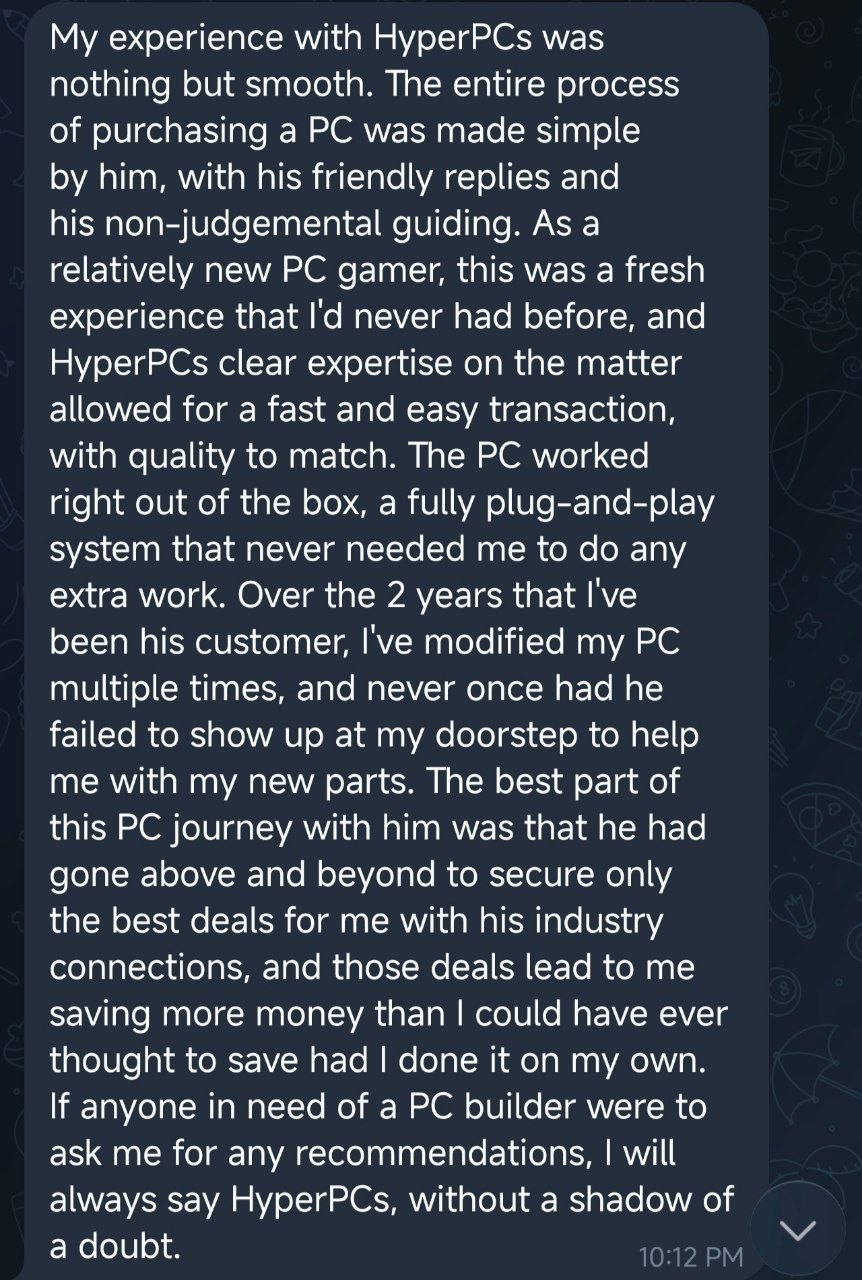 After-sales conversation screenshot 1